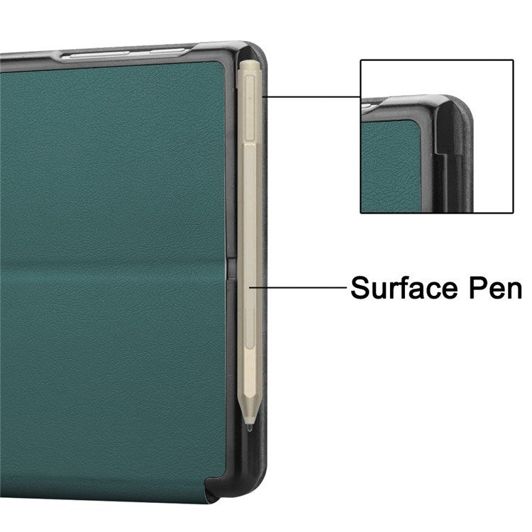 EIDERWOOD Microsoft Surface Go 4 Kunstskinn Flip Deksel - Grønn
