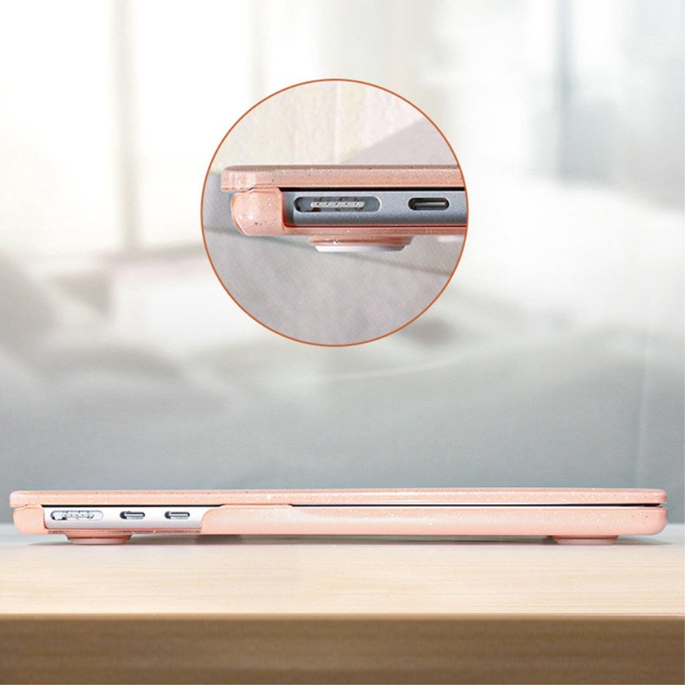 MacBook Air 13" M5/M4/M3/M2 (2026-2022) Hardplast Deksel med Glitterdesign - Lilla