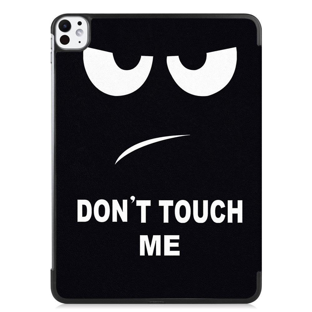 EIDERWOOD iPad Pro 11" (2025 / 2024) Tri-Fold Deksel i Kunstskinn med Sleep-Funksjon - "Don't Touch Me"