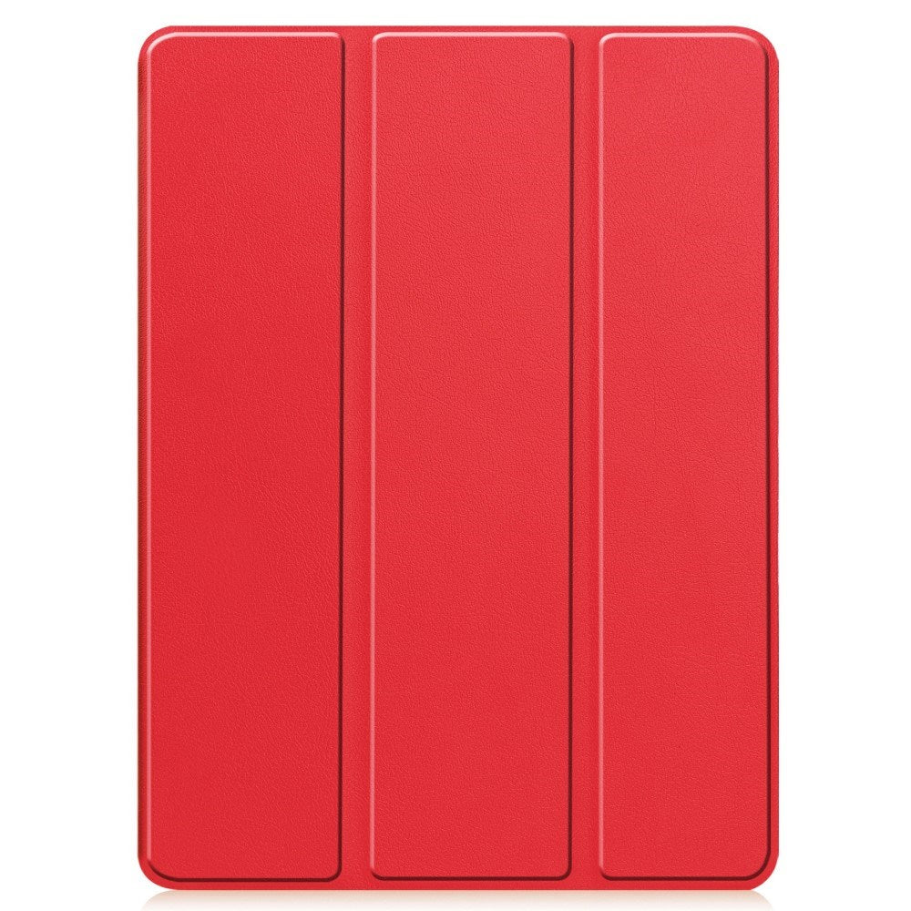 EIDERWOOD iPad Pro 11" (2025 / 2024) Tri-Fold Kunst Skinn Deksel med Apple Pencil Holder - Rød
