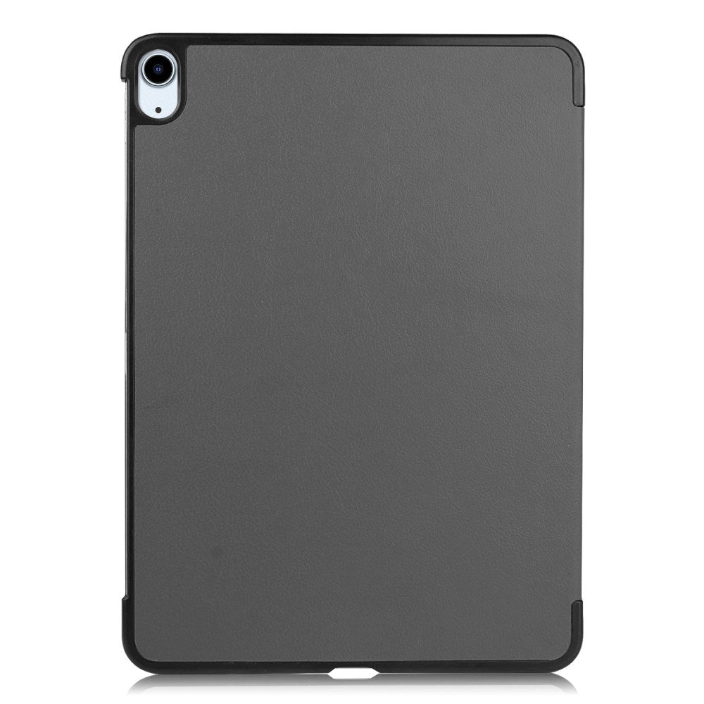 EIDERWOOD iPad Air 11" (2026 / 2025 / 2024) Litchi Tri-Fold Skinn Flip Deksel - Grå