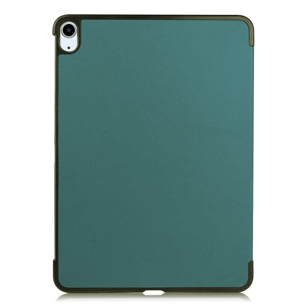 EIDERWOOD iPad Air 11" (2026 / 2025 / 2024) Litchi Tri-Fold Skinn Flip Deksel - Grønn