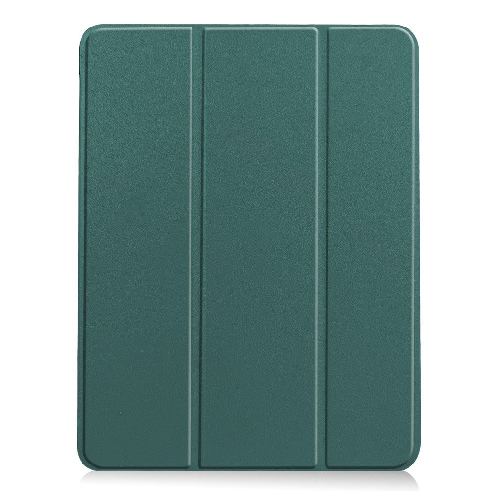 EIDERWOOD iPad Air 11" (2026 / 2025 / 2024) Litchi Tri-Fold Skinn Flip Deksel - Grønn