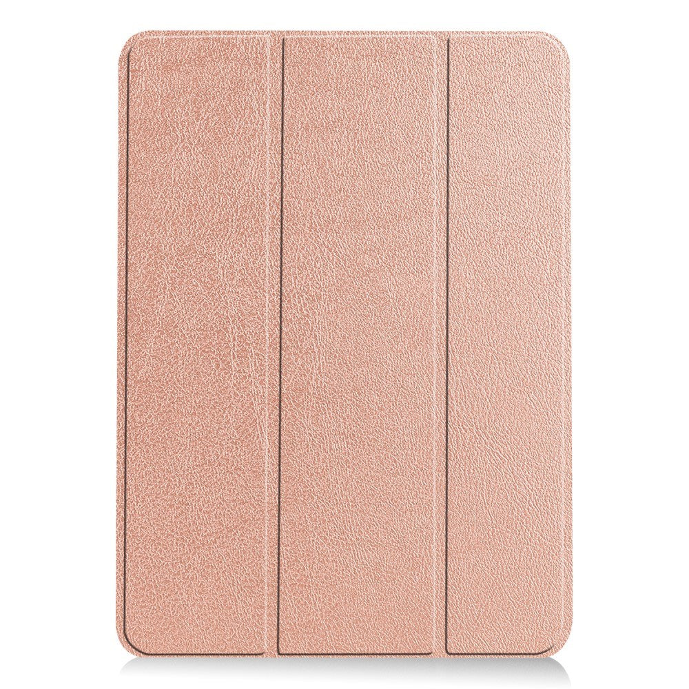 EIDERWOOD iPad Air 11" (2026 / 2025 / 2024) Litchi Tri-Fold Skinn Flip Deksel - Rose Gold