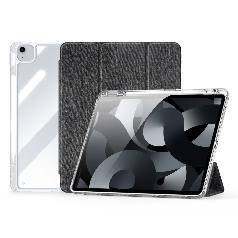 iPad Air 13" (2026 / 2025 / 2024) DUX DUCIS Unid Series Tri-Fold Flip Deksel - Gjennomsiktig / Svart