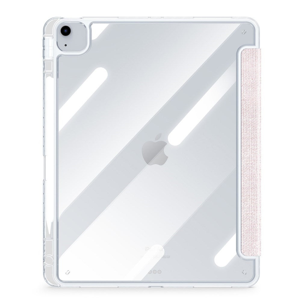 iPad Air 13" (2026 / 2025 / 2024) DUX DUCIS Unid Series Tri-Fold Flip Deksel - Gjennomsiktig / Pink