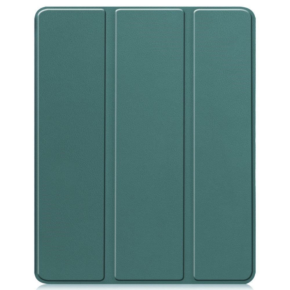 EIDERWOOD iPad Air 13" (2026 / 2025 / 2024) Tri-Fold Kunst Skinn Deksel med Apple Pencil Holder - Grønn
