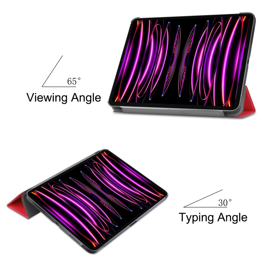 EIDERWOOD iPad Air 13" (2026 / 2025 / 2024) Tri-Fold Skinn Flip Deksel - Rød