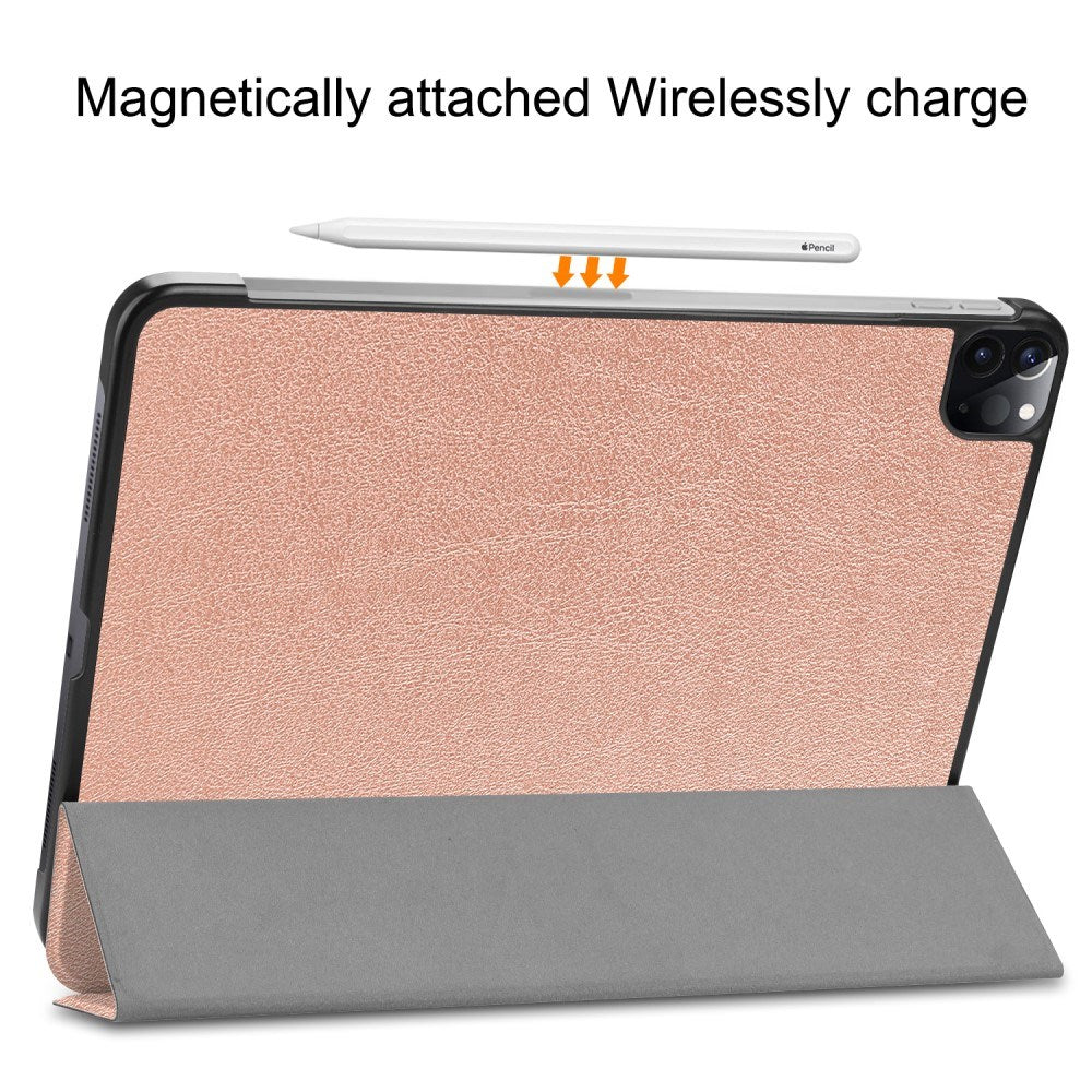 EIDERWOOD iPad Air 13" (2026 / 2025 / 2024) Tri-Fold Skinn Flip Deksel - Rose Gold