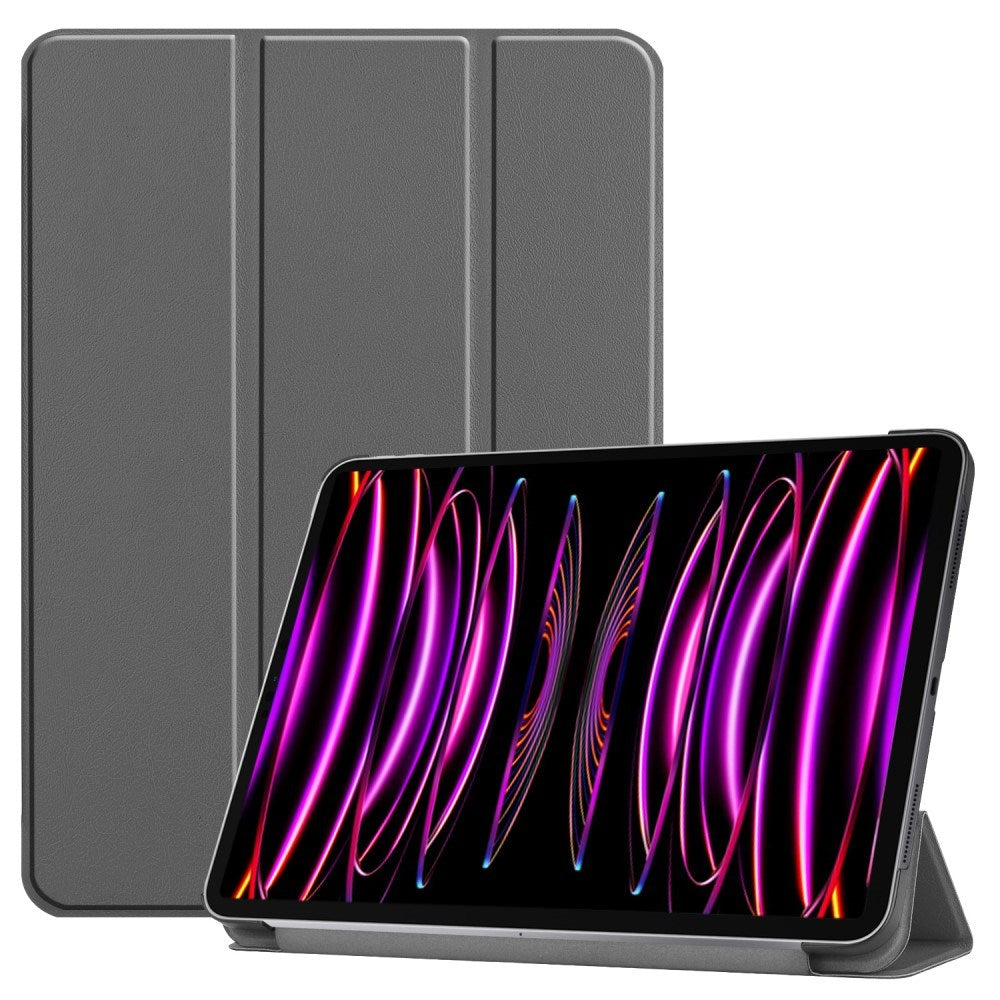 EIDERWOOD iPad Air 13" (2026 / 2025 / 2024) Tri-Fold Skinn Flip Deksel - Grå