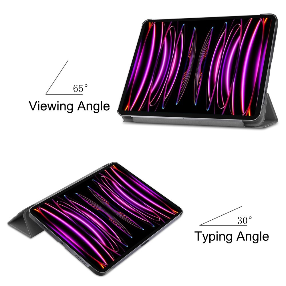 EIDERWOOD iPad Air 13" (2026 / 2025 / 2024) Tri-Fold Skinn Flip Deksel - Grå