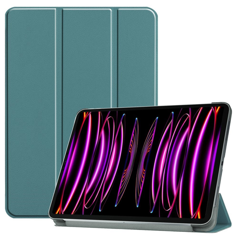EIDERWOOD iPad Air 13" (2026 / 2025 / 2024) Tri-Fold Skinn Flip Deksel - Grønn