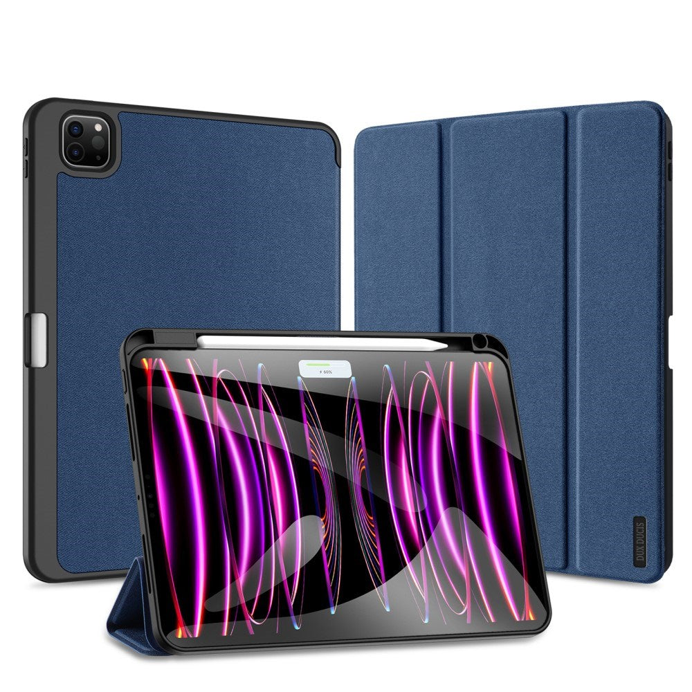iPad Pro 11" (2025 / 2024) DUX DUCIS DOMO Series Flip Deksel med Penneholder - Blå