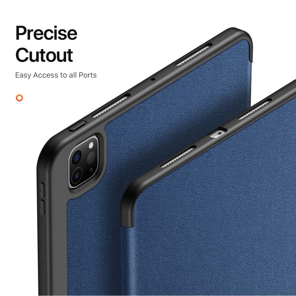 iPad Pro 13" (2025 / 2024) DUX DUCIS DOMO Series Flip Deksel med Penneholder - Blå