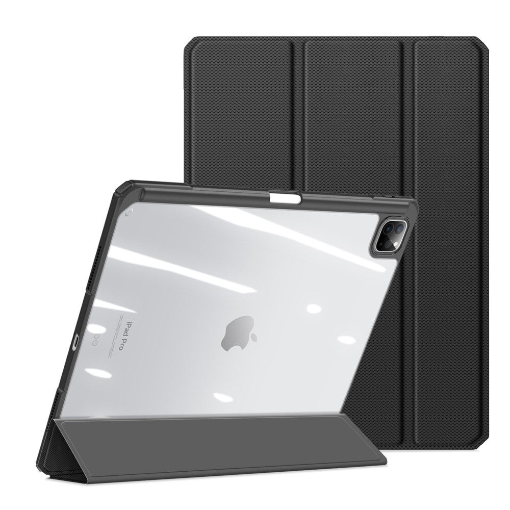 iPad Pro 13" (2025 / 2024) DUX DUCIS TOBY Series - Støtsikkert Flipdeksel - Gjennomsiktig / Svart