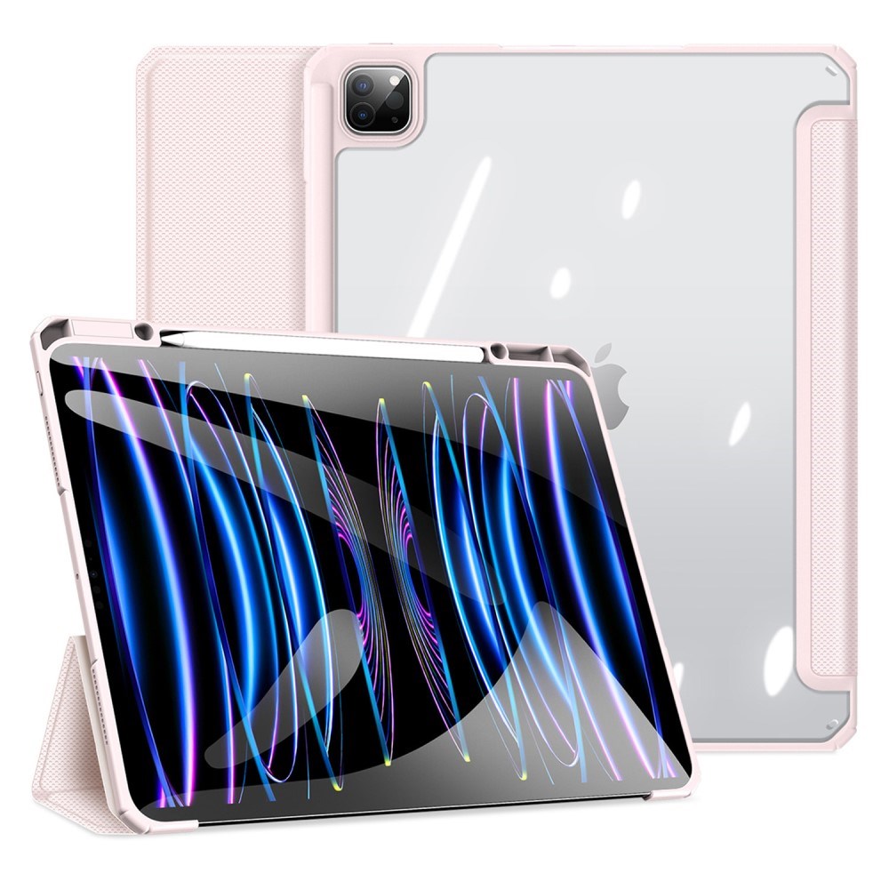 iPad Pro 13" (2025 / 2024) DUX DUCIS TOBY Series - Støtsikkert Flipdeksel - Gjennomsiktig / Pink