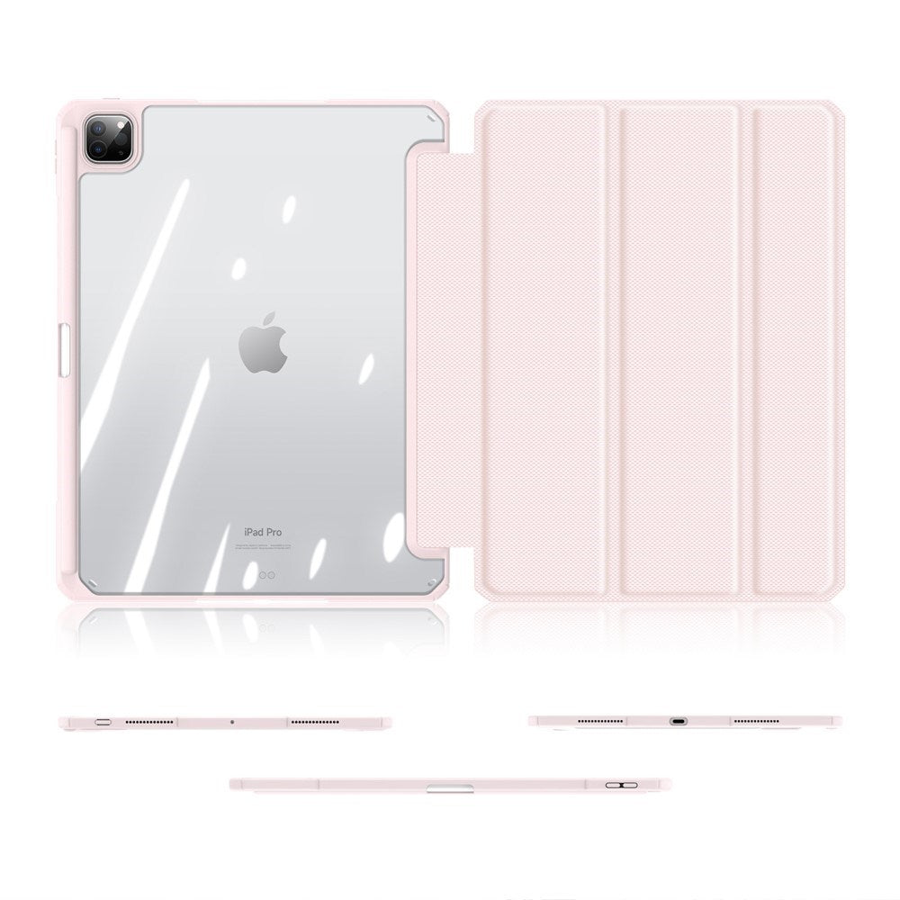 iPad Pro 13" (2025 / 2024) DUX DUCIS TOBY Series - Støtsikkert Flipdeksel - Gjennomsiktig / Pink