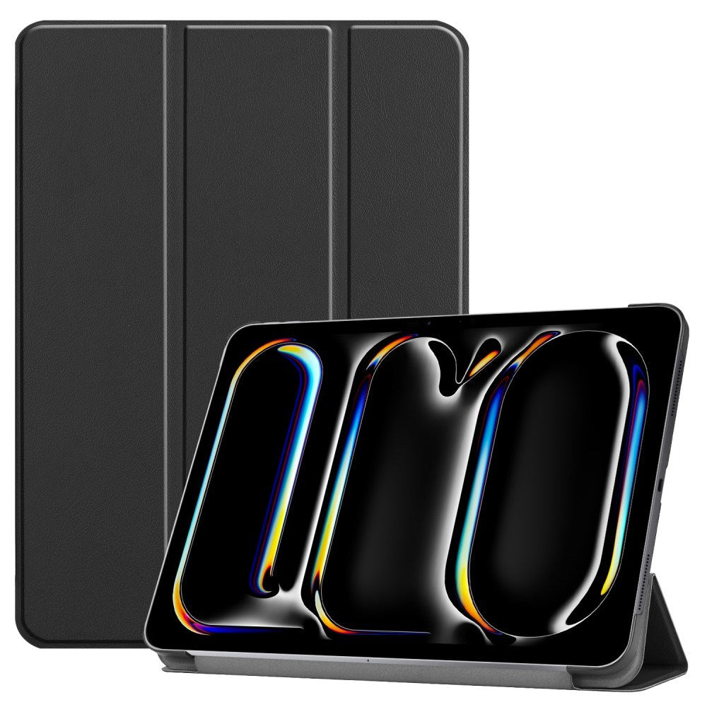 EIDERWOOD iPad Pro 13" (2025 / 2024) Tri-Fold Skinn Flip Deksel - Svart