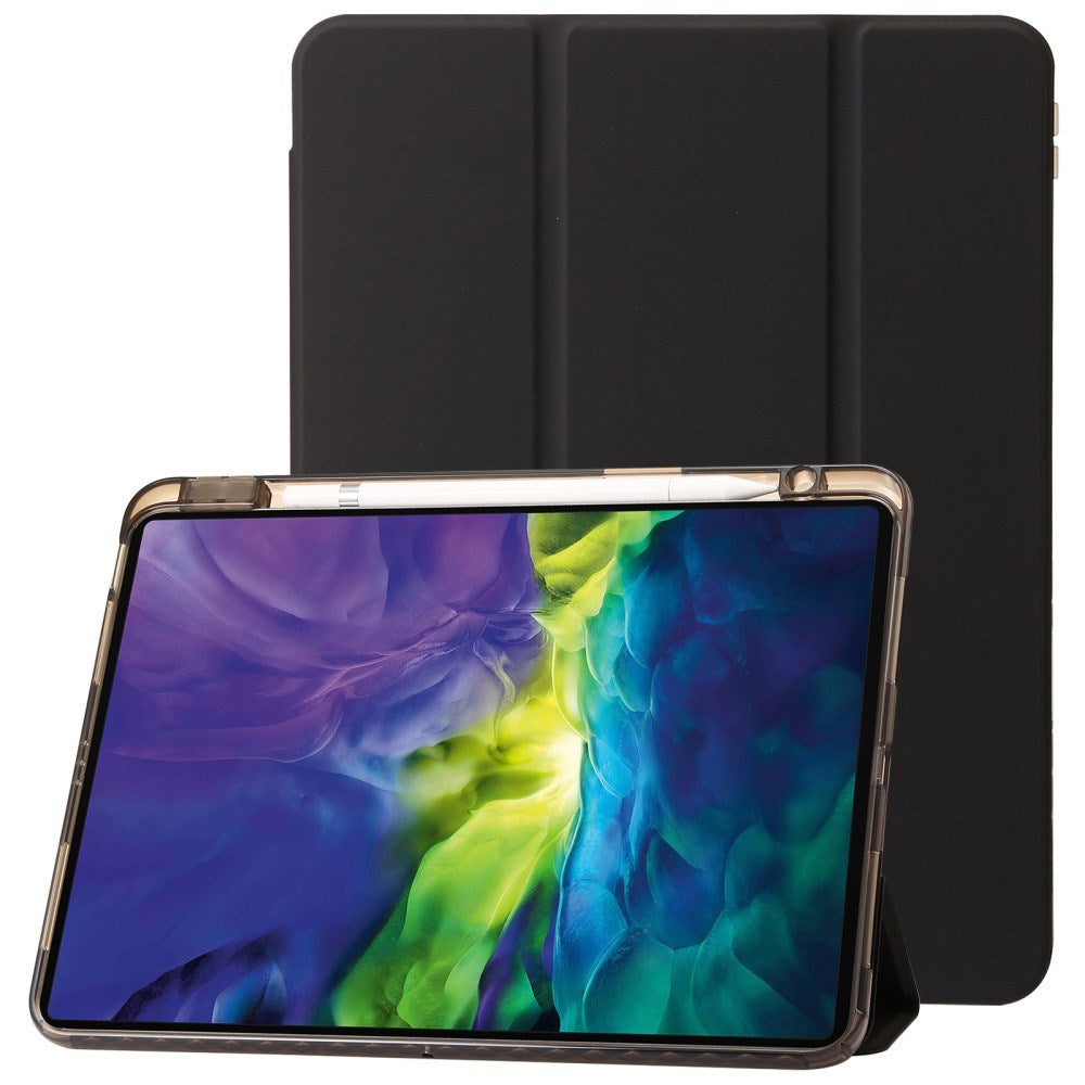 EIDERWOOD iPad Pro 13" (2025 / 2024) Tri-Fold Kunst Skinn Deksel med Apple Pencil Holder - Svart