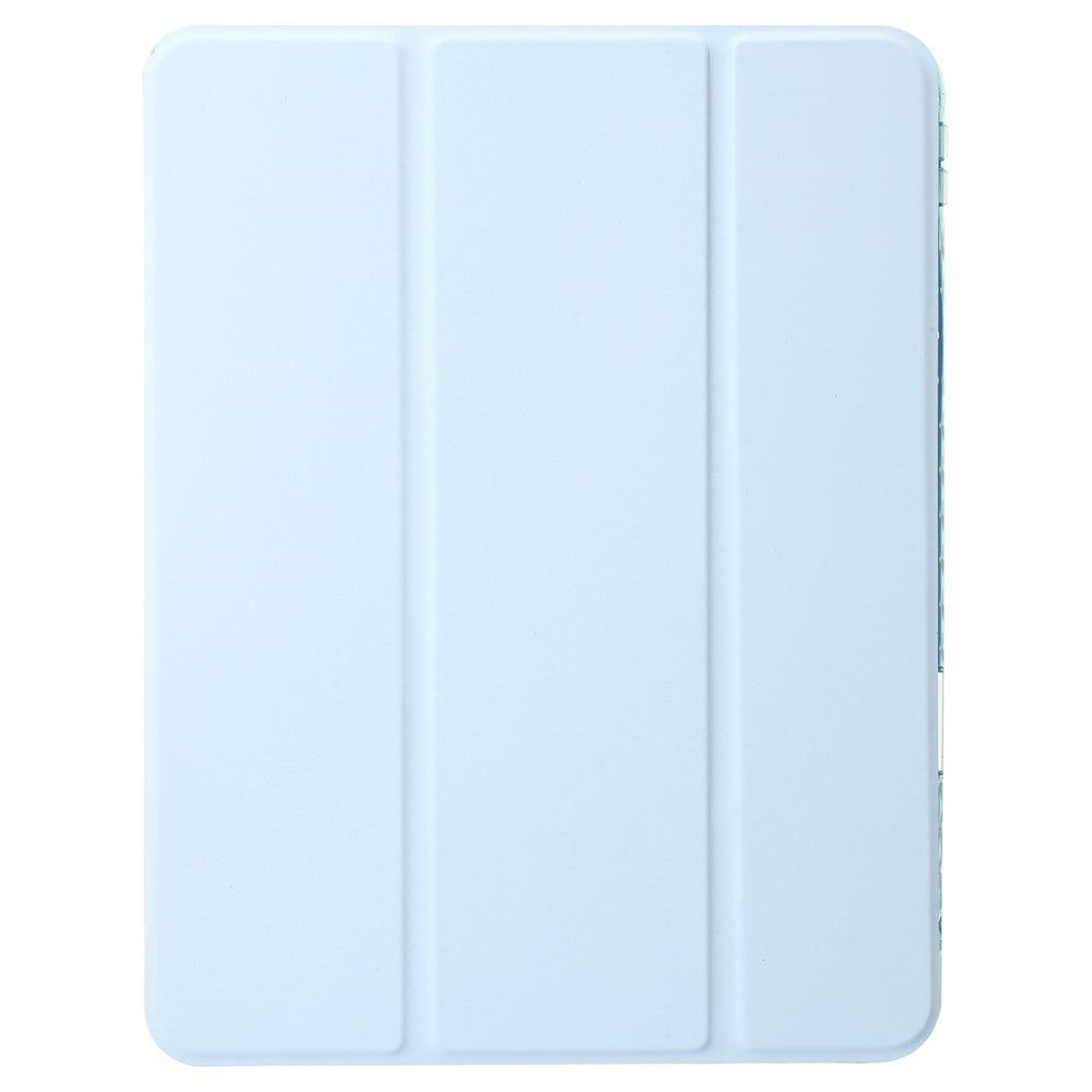 EIDERWOOD iPad Pro 13" (2025 / 2024) Tri-Fold Kunst Skinn Deksel med Apple Pencil Holder - Lyse Blå