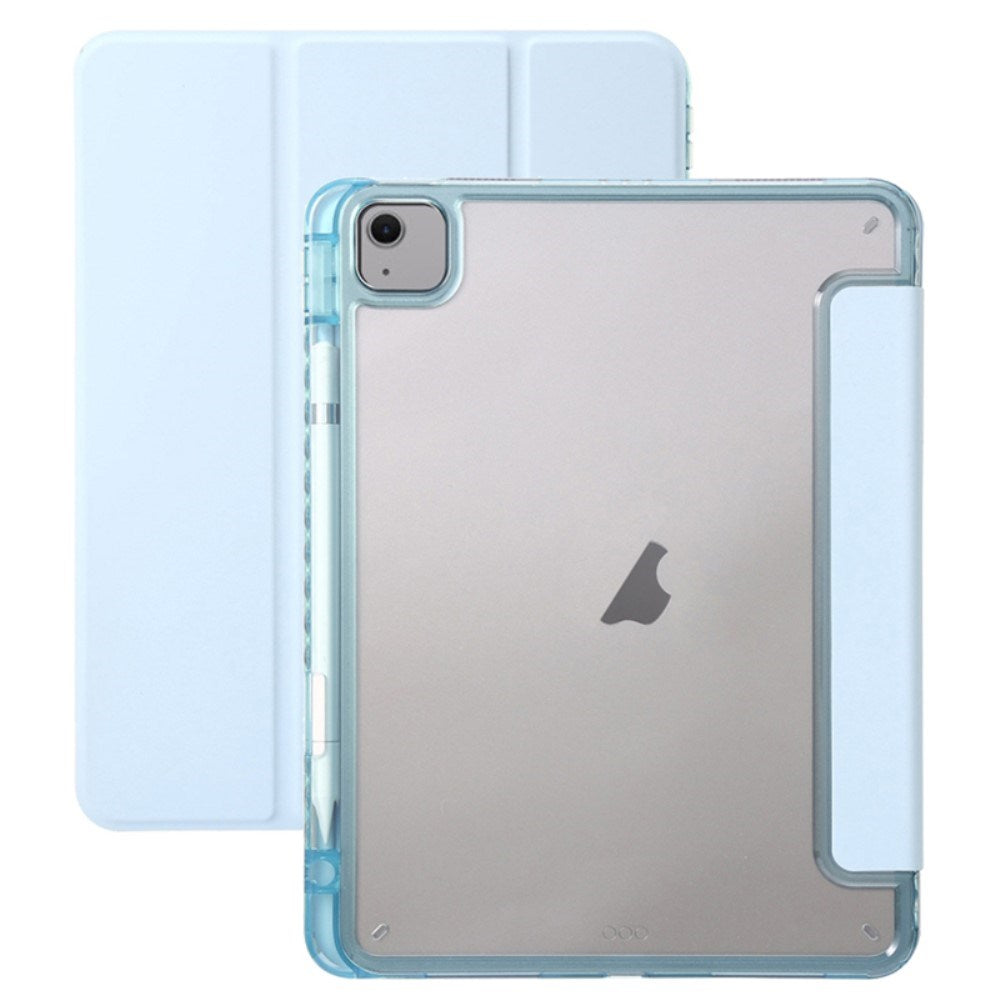 EIDERWOOD iPad Air 11" (2026 / 2025 / 2024) Tri-Fold Kunst Skinn Deksel med Apple Pencil Holder - Lilla
