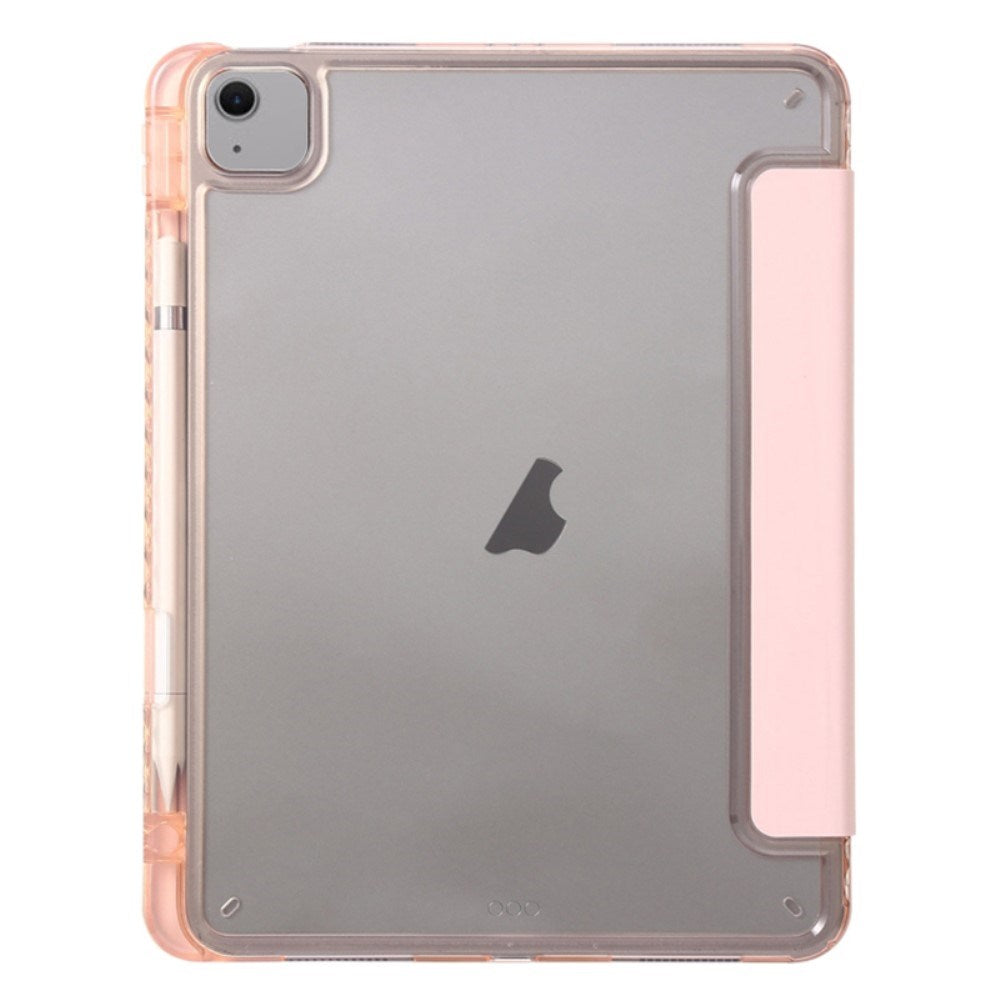 EIDERWOOD iPad Air 13" (2026 / 2025 / 2024) Tri-Fold Kunst Skinn Deksel med Apple Pencil Holder - Rosa