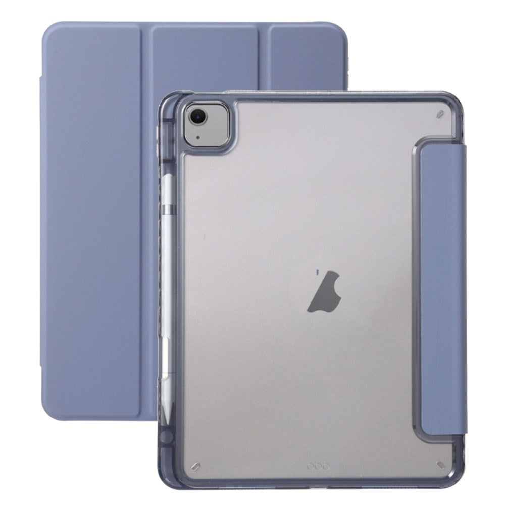 EIDERWOOD iPad Air 13" (2026 / 2025 / 2024) Tri-Fold Kunst Skinn Deksel med Apple Pencil Holder - Lilla
