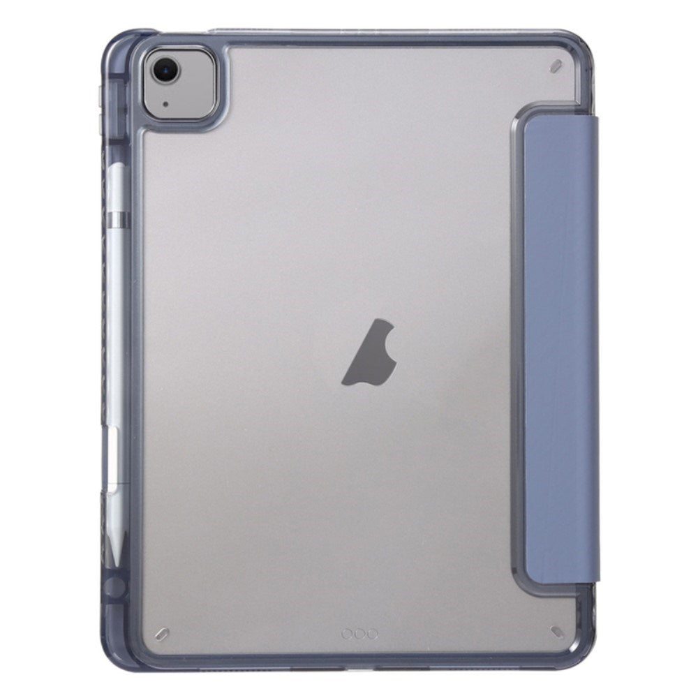 EIDERWOOD iPad Air 13" (2026 / 2025 / 2024) Tri-Fold Kunst Skinn Deksel med Apple Pencil Holder - Lilla