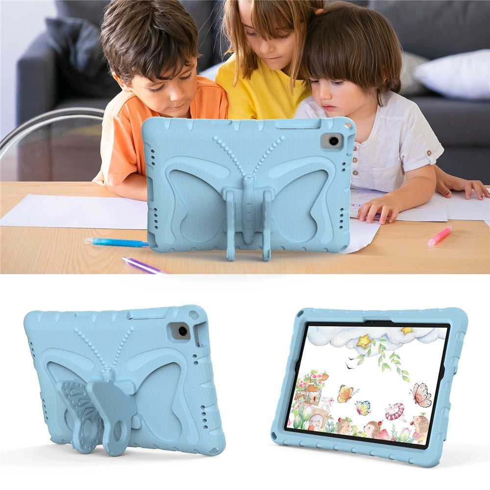 Samsung Galaxy Tab A11+ (Plus) / A9+ (Plus) EIDERWOOD Butterfly Kickstand Barnedeksel - Lys Blå