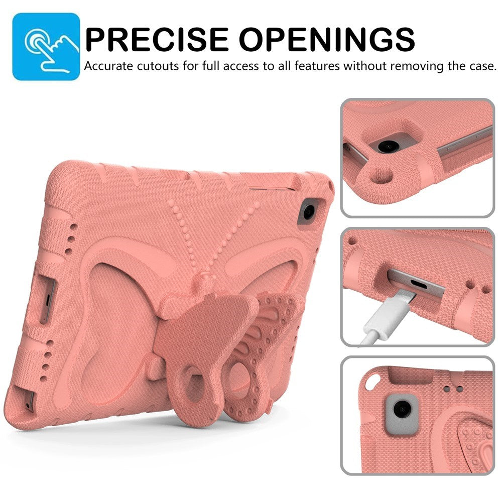 Samsung Galaxy Tab A11+ (Plus) / A9+ (Plus) EIDERWOOD Butterfly Kickstand Barnedeksel - Rosa