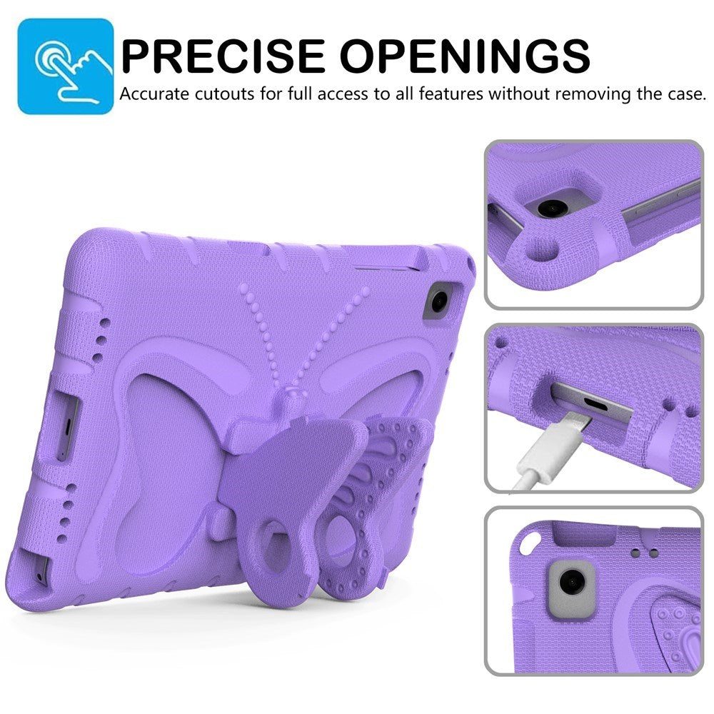 Samsung Galaxy Tab A11+ (Plus) / A9+ (Plus) EIDERWOOD Butterfly Kickstand Barnedeksel - Lilla