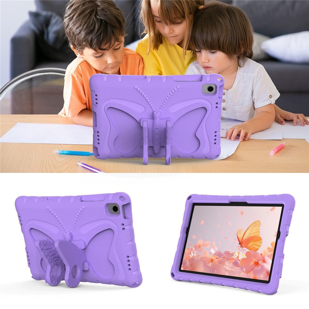 Samsung Galaxy Tab A11+ (Plus) / A9+ (Plus) EIDERWOOD Butterfly Kickstand Barnedeksel - Lilla