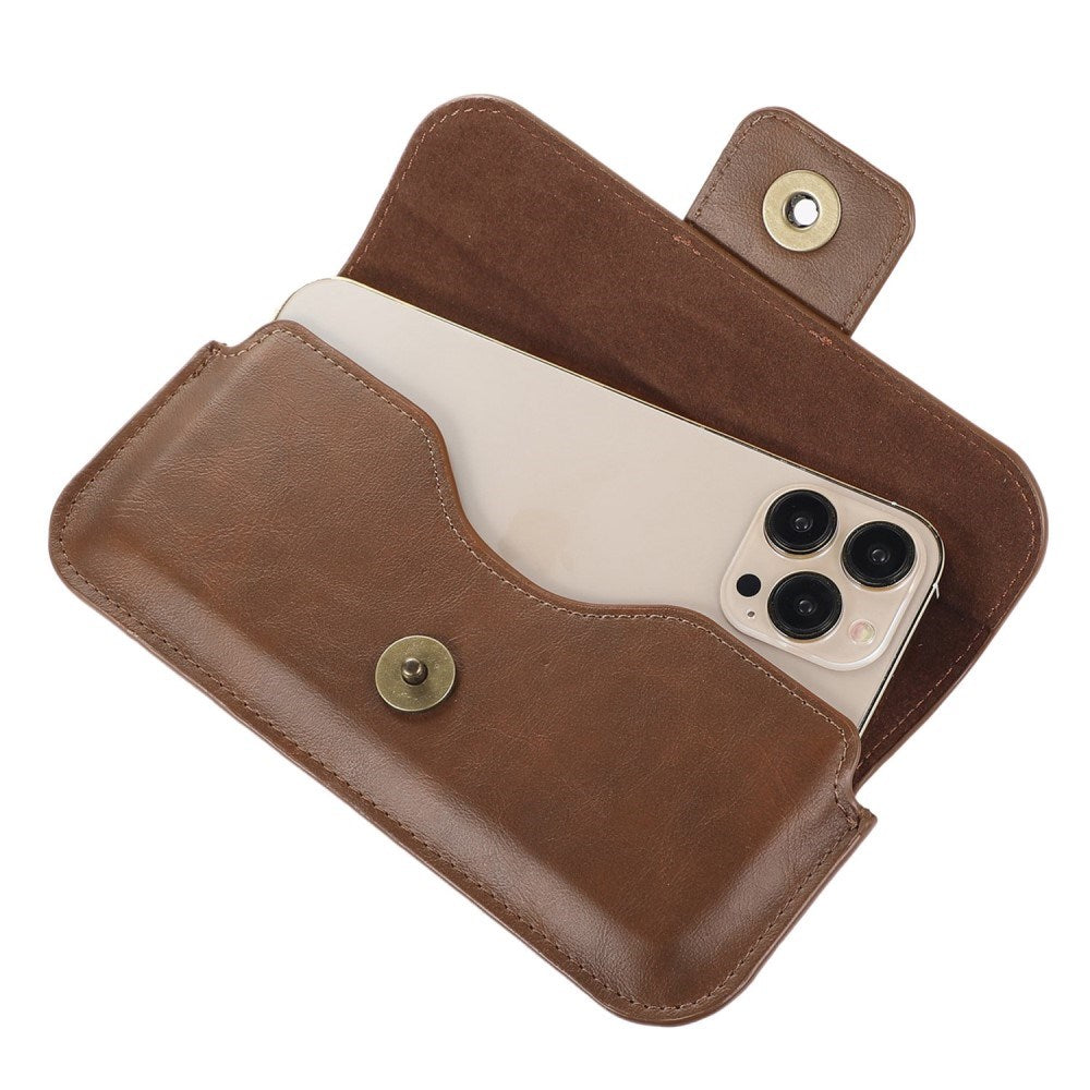 Universell Belteveske i Kunstskinn for Mobil (maks. mobil: 150 x 75 mm) - Brun
