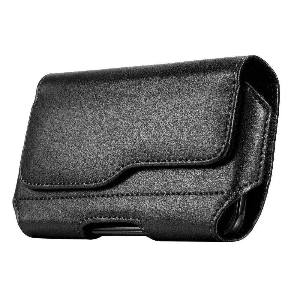 Universell Belteveske for Mobil - Elegant Kunstskinn - Maks. Mobil: 160 x 75 mm - Svart