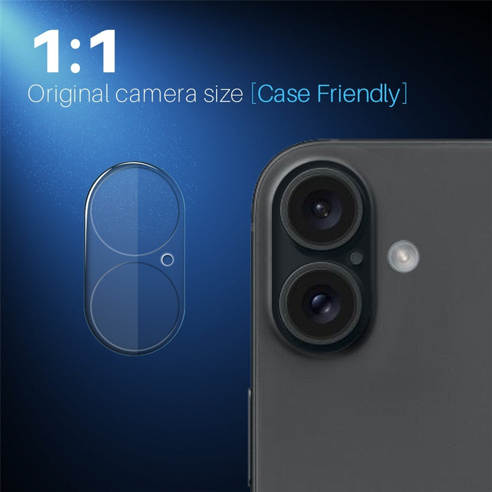 NORTHJO iPhone 16 / 16 Plus Herdet Kameralinseglass - Gjennomsiktig