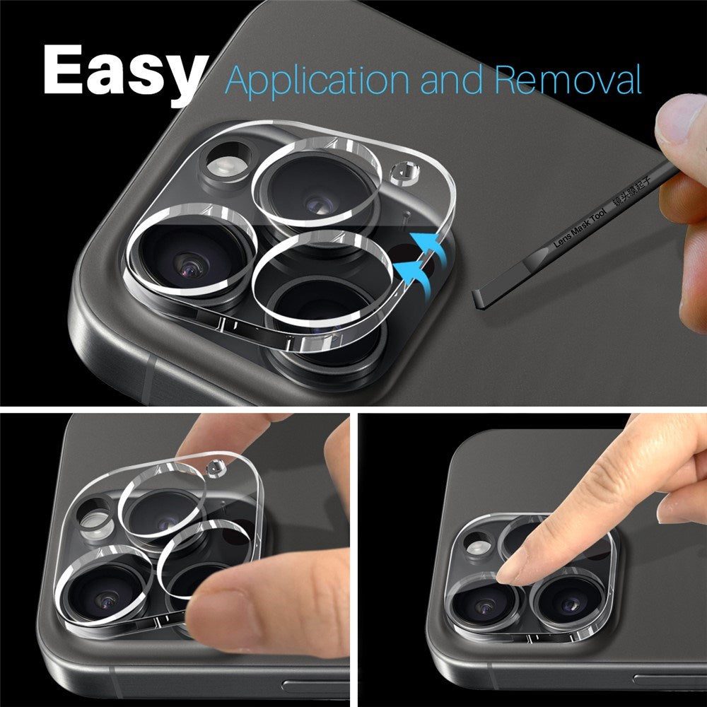 NORTHJO iPhone 16 Pro / 16 Pro Max Herdet Kameralinseglass - 2 stk. - Gjennomsiktig