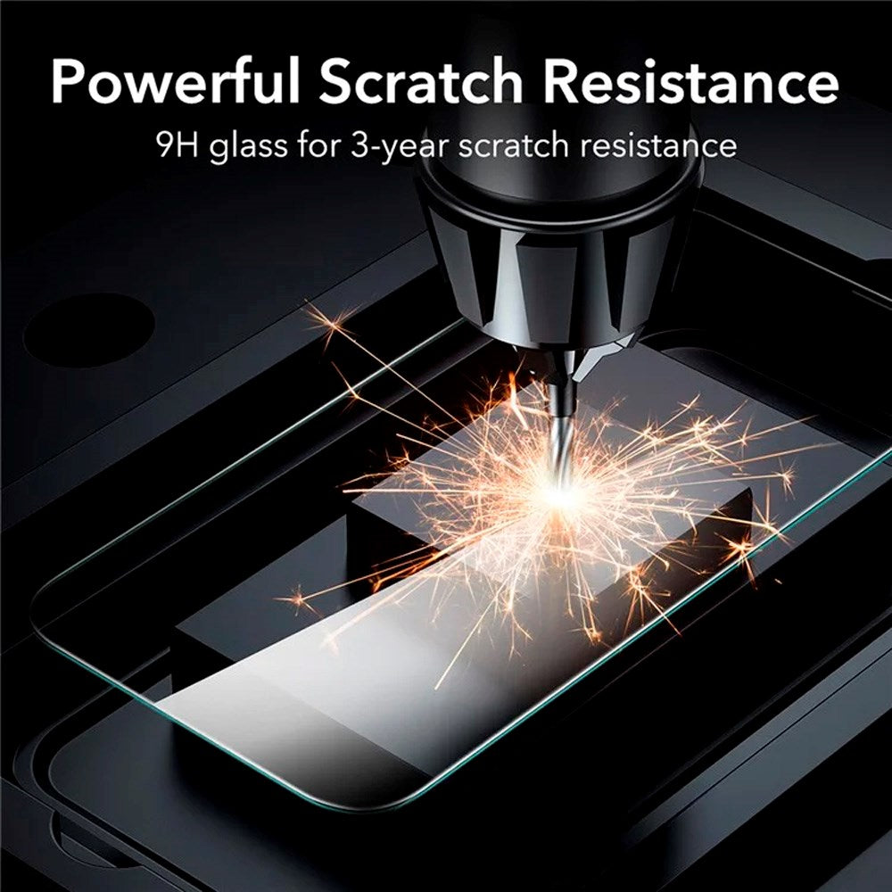 iPhone 16 Pro Max ESR Skjermbeskyttelse Herdet glass m. Monteringsramme - 2 stk - Gjennomsiktig