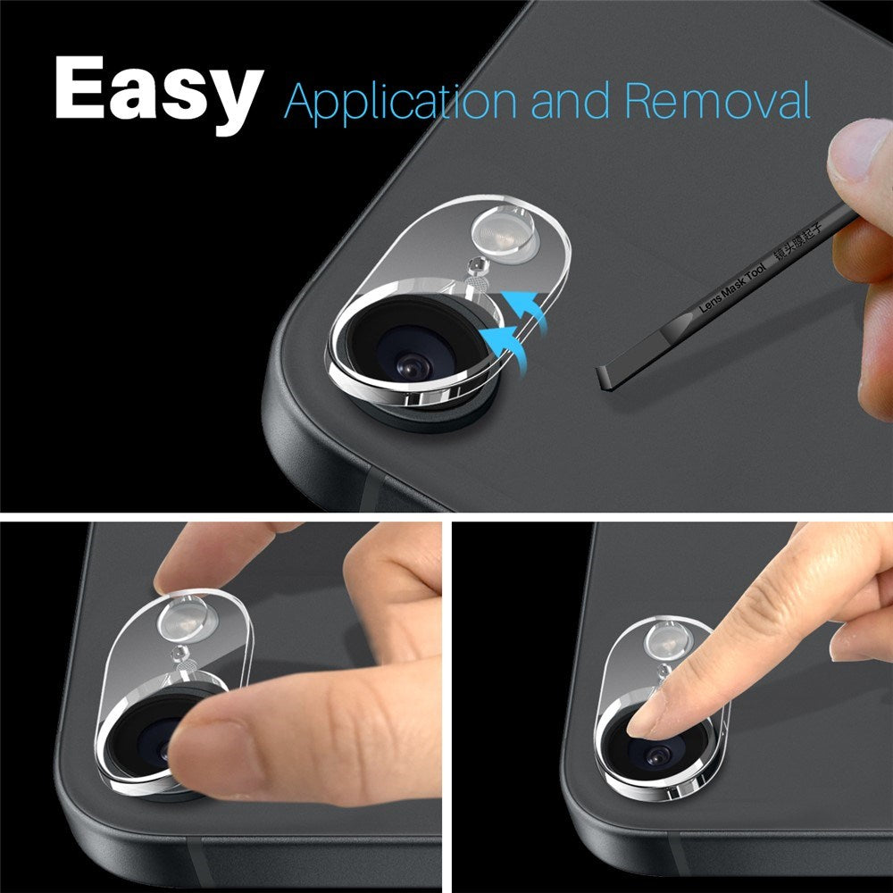 NORTHJO iPhone 17e / 16e Herdet Kameralinseglass - Gjennomsiktig