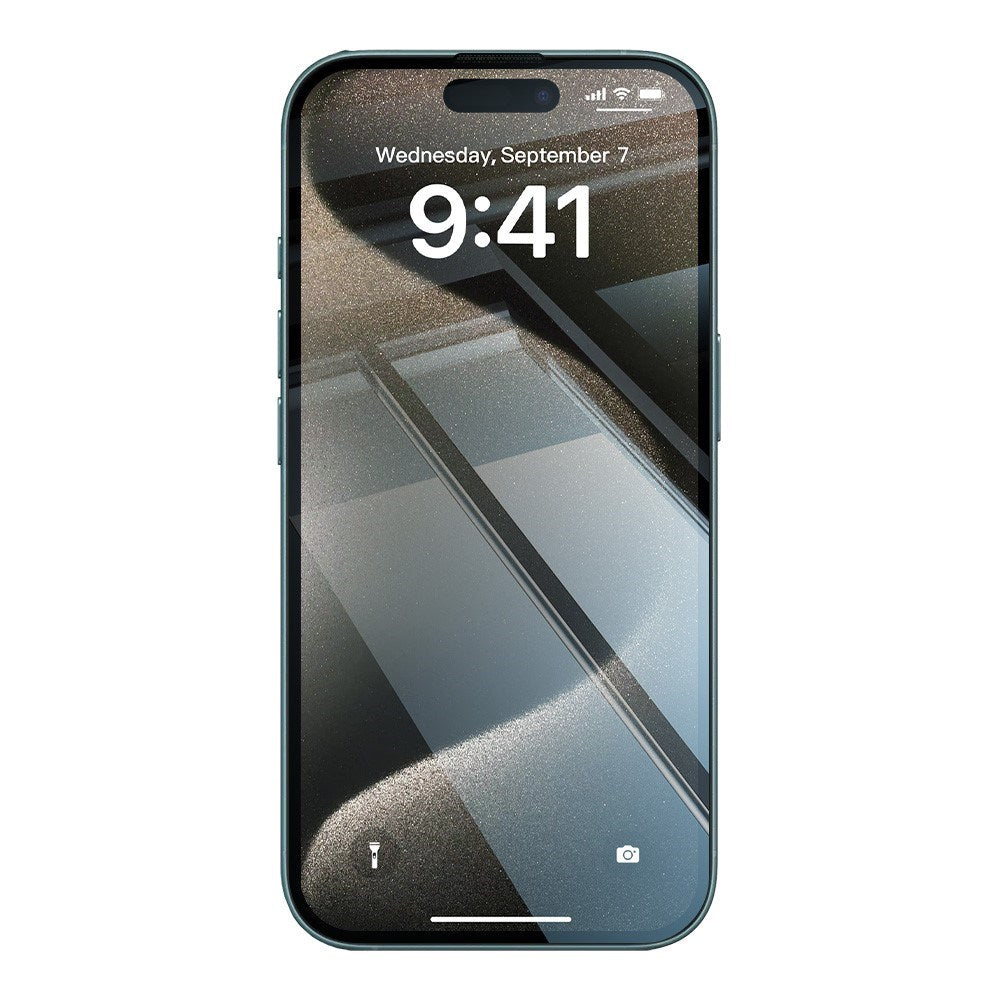 iPhone 15 Pro RURIHAI 2-i-1 Beskyttelsessett m. Fleksibelt Plast Deksel & Skjermbeskyttelsesglass - Gjennomsiktig