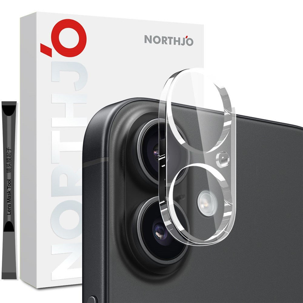 NORTHJO iPhone 17 Herdet Kameralinse Glass - Gjennomsiktig