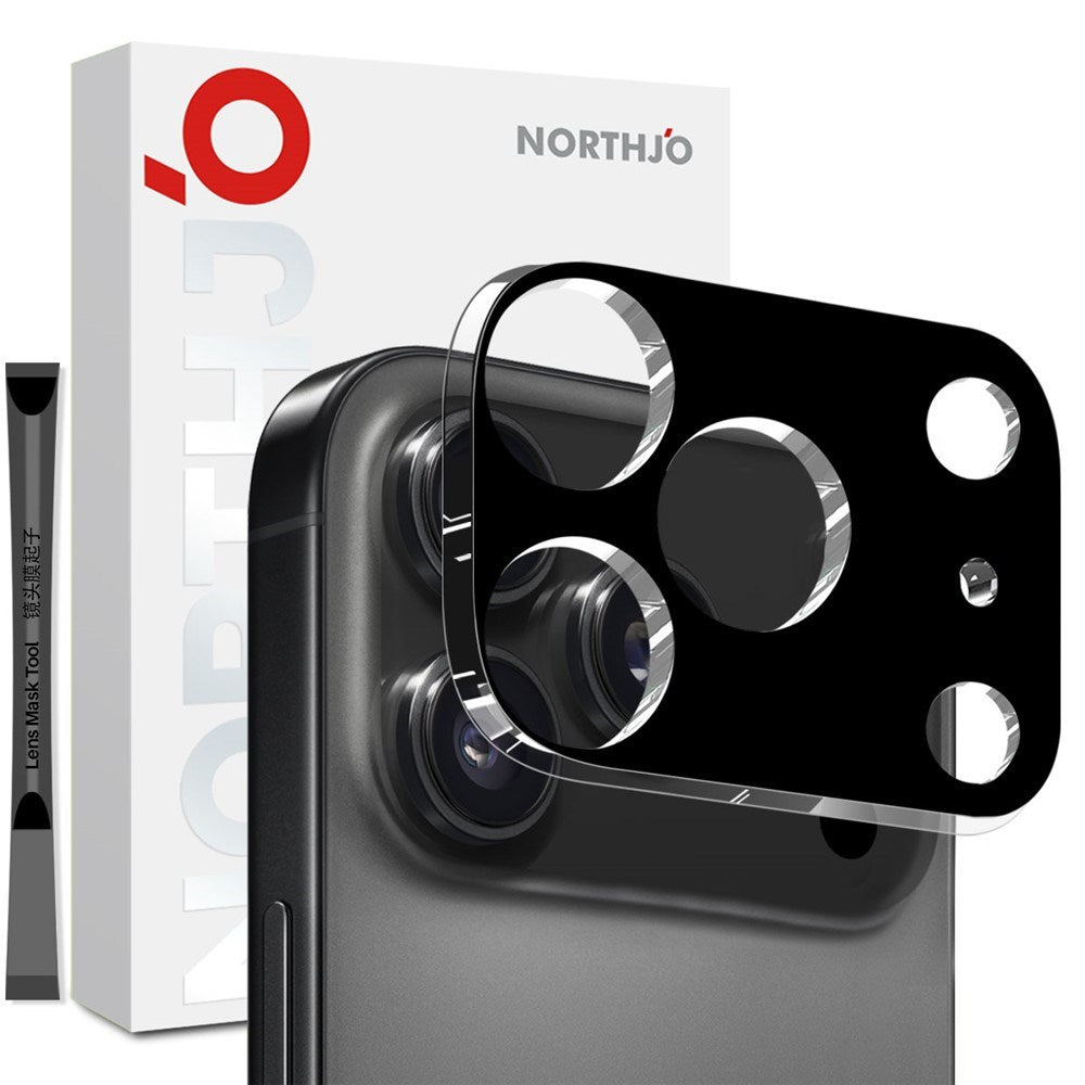 NORTHJO iPhone 17 Pro Max Herdet Kameralinse Glass - Svart