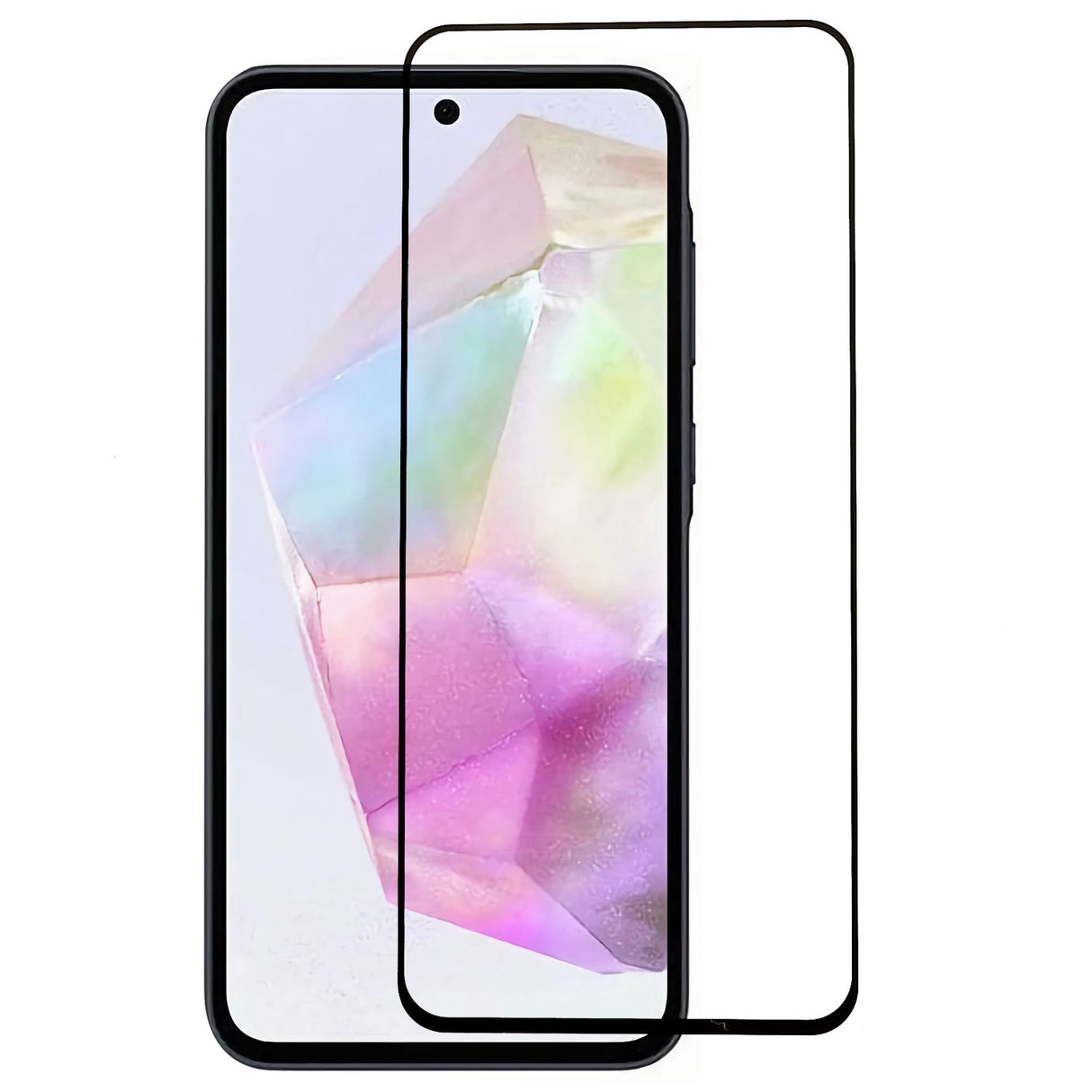 Samsung Galaxy S25 FE Skjermbeskytter i Herdet Glass - Gjennomsiktig / Svart Kant