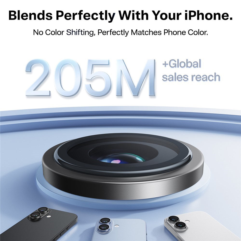 TORRAS iPhone 17 LensGuard Kameralinsebeskyttelsesglass - Svart
