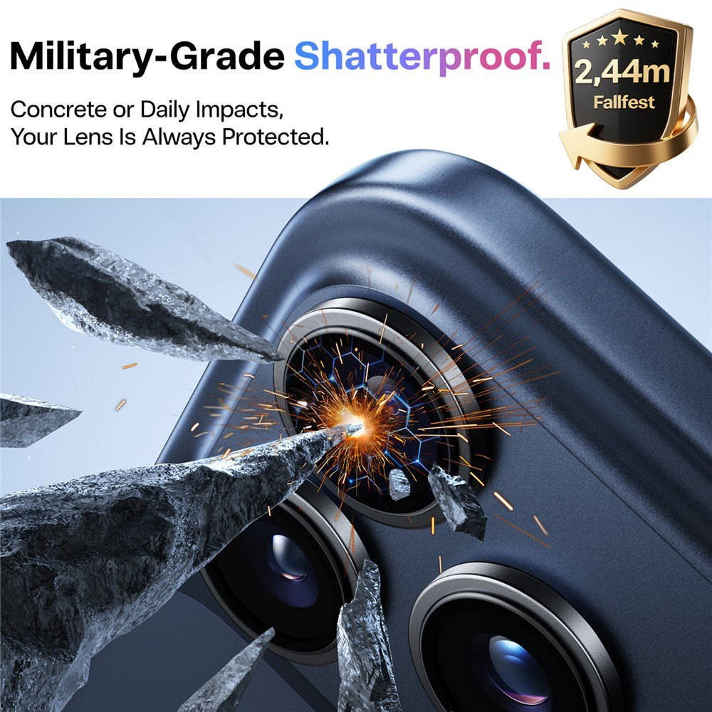 TORRAS iPhone 17 Pro LensGuard Kameralinsebeskyttelsesglass - Svart