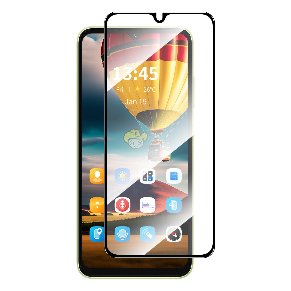Samsung Galaxy A27 Herdet Glass Skjermbeskytter - Gjennomsiktig / Svart Kant