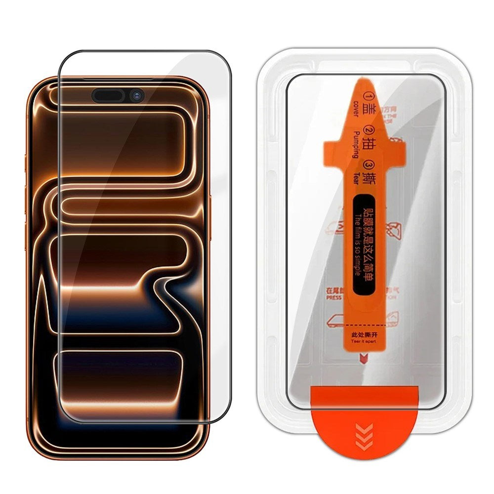 iPhone 18 Pro Max / 17 Pro Max Herdet Skjermbeskyttelsesglass m. Monteringsramme - Gjennomsiktig