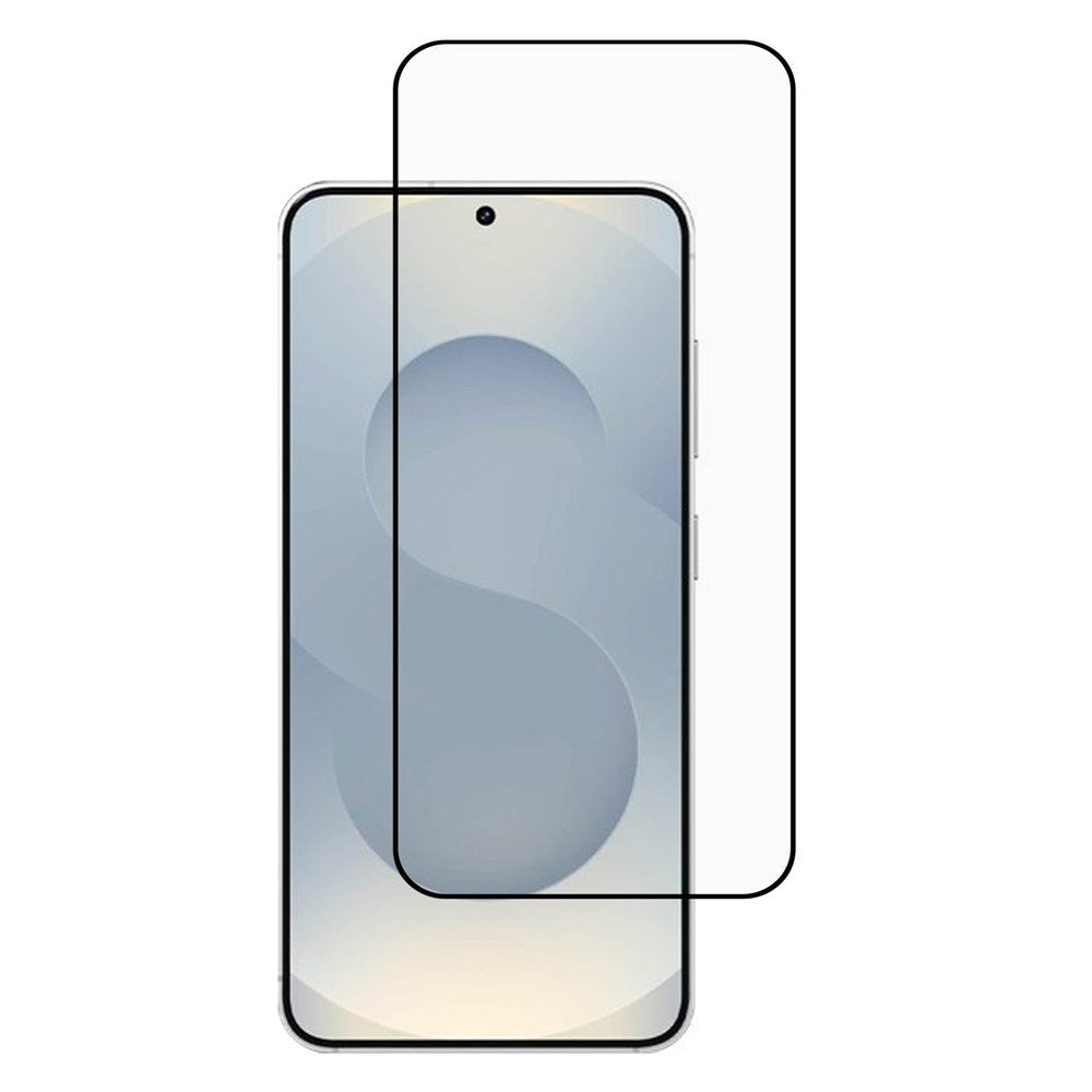 Samsung Galaxy S26 Herdet Skjermbeskyttelsesglass m. Fingeravtrykksopplåsing - Gjennomsiktig / Svart Kant