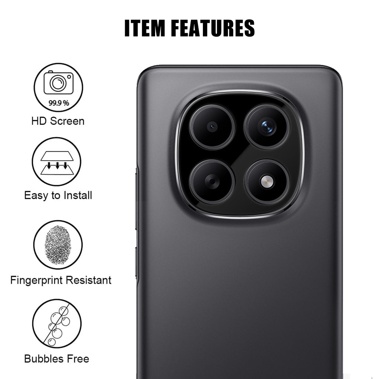 Xiaomi Redmi Note 15 (5G) Herdet Kameralinsebeskyttelsesglass – Gjennomsiktig