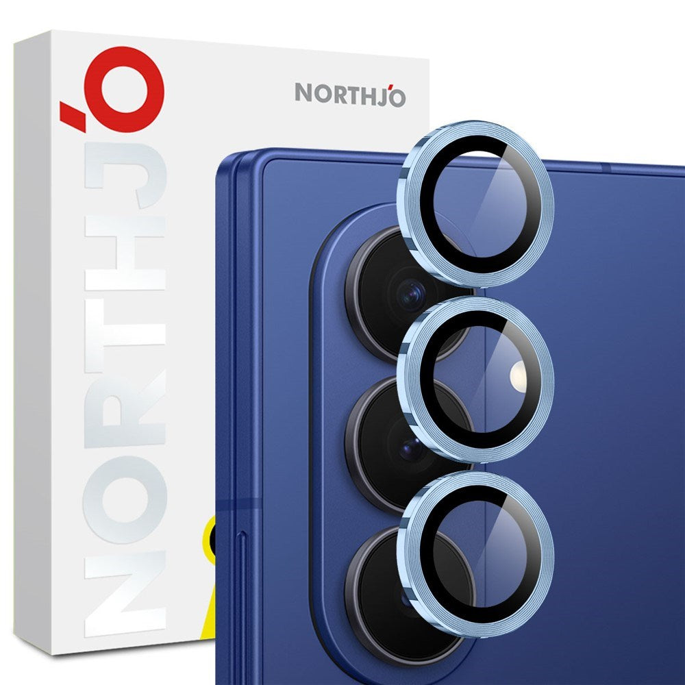 Samsung Galaxy Z Fold8 Ultra NORTHJO Kameralinsebeskyttelse - Metall & Glass - Blå