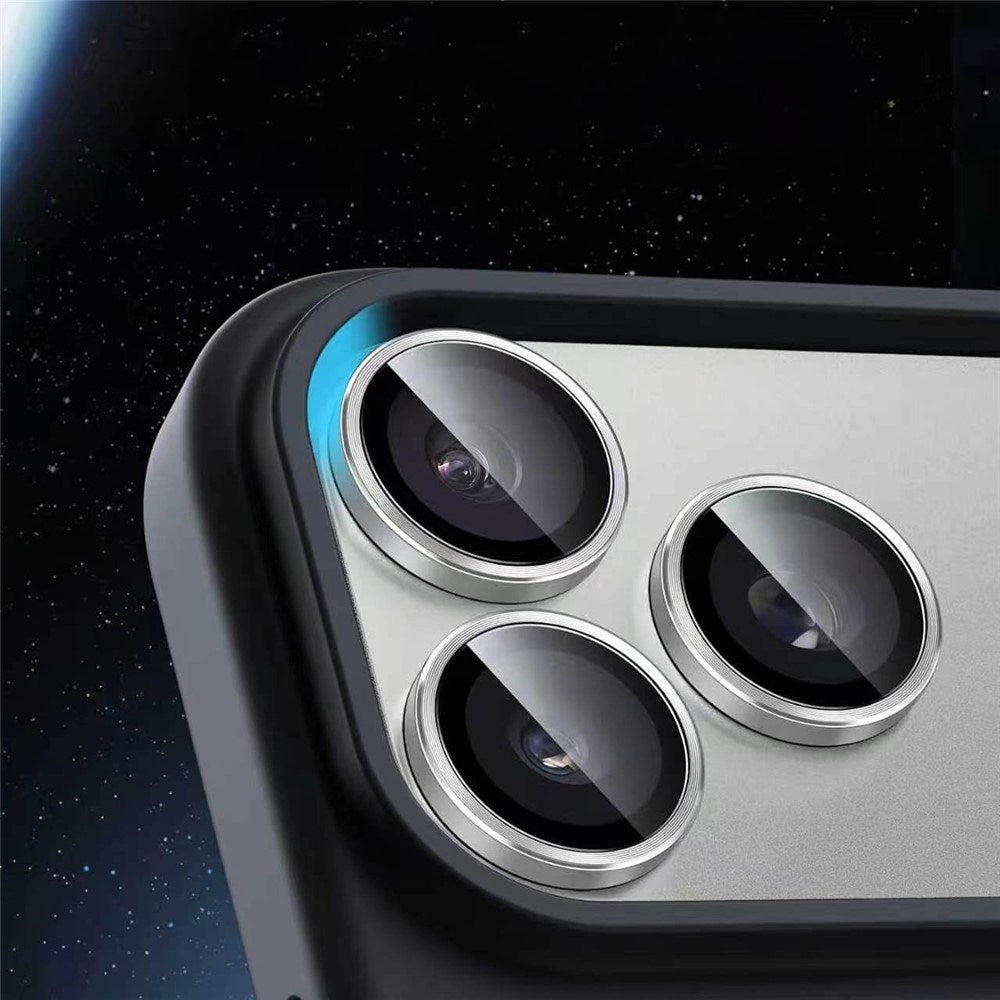 iPhone 18 Pro Kameralinsebeskyttelse - Metall & Glass - Sølv